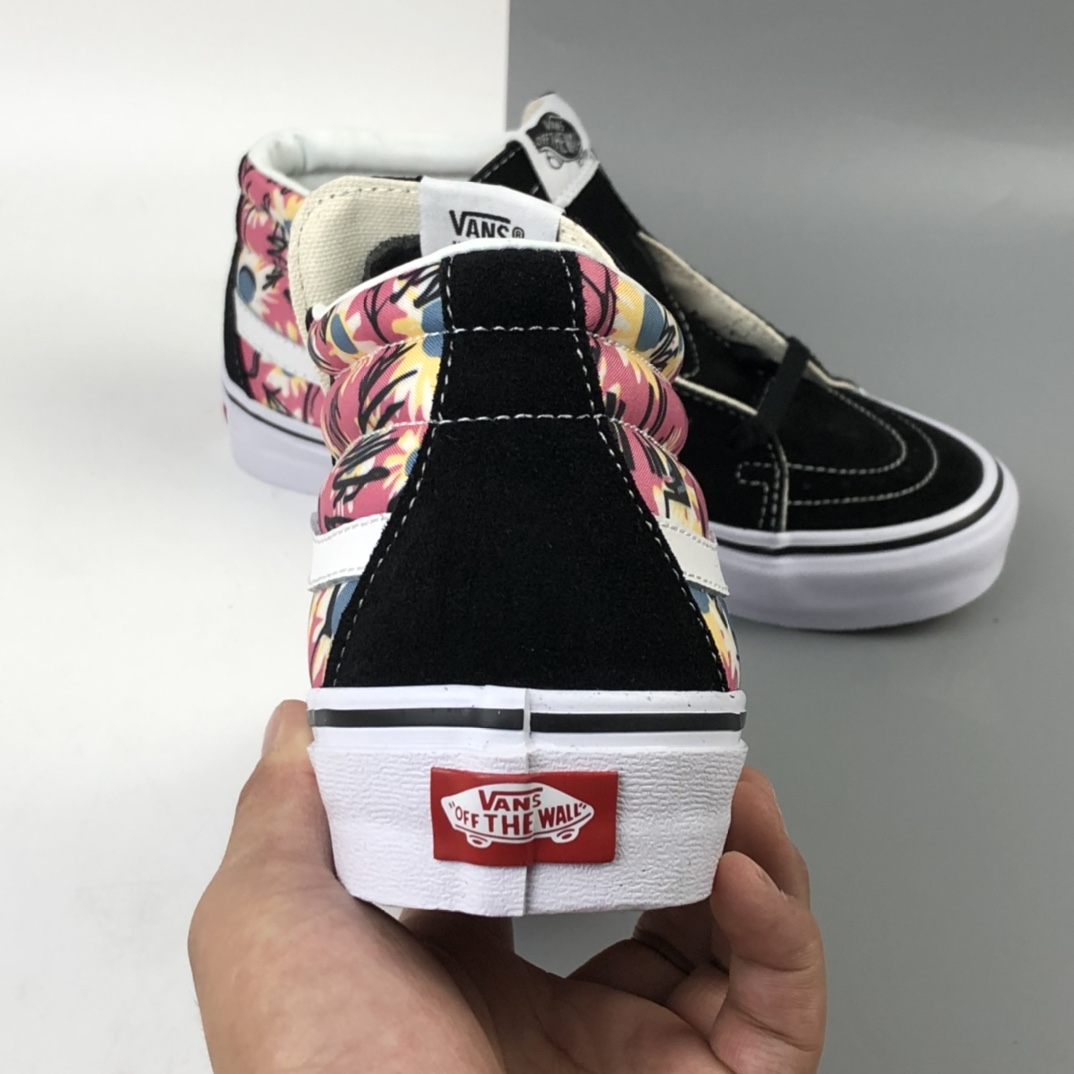 150 Vans SK8-Mid Reissue 粉色涂鸦中邦休闲板鞋 VN0A391FTY6