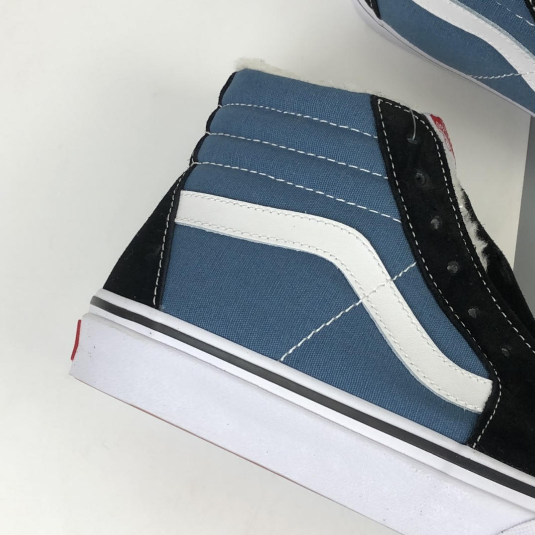 160 加绒款 Vans SK8-Hi 经典系列海军蓝高帮休闲板鞋 VN000D5INVY