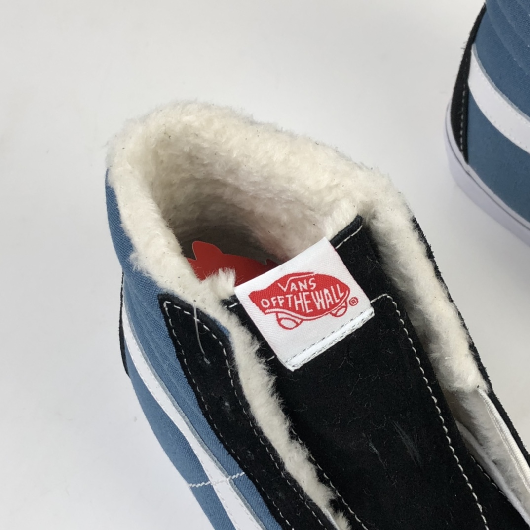 160 加绒款 Vans SK8-Hi 经典系列海军蓝高帮休闲板鞋 VN000D5INVY