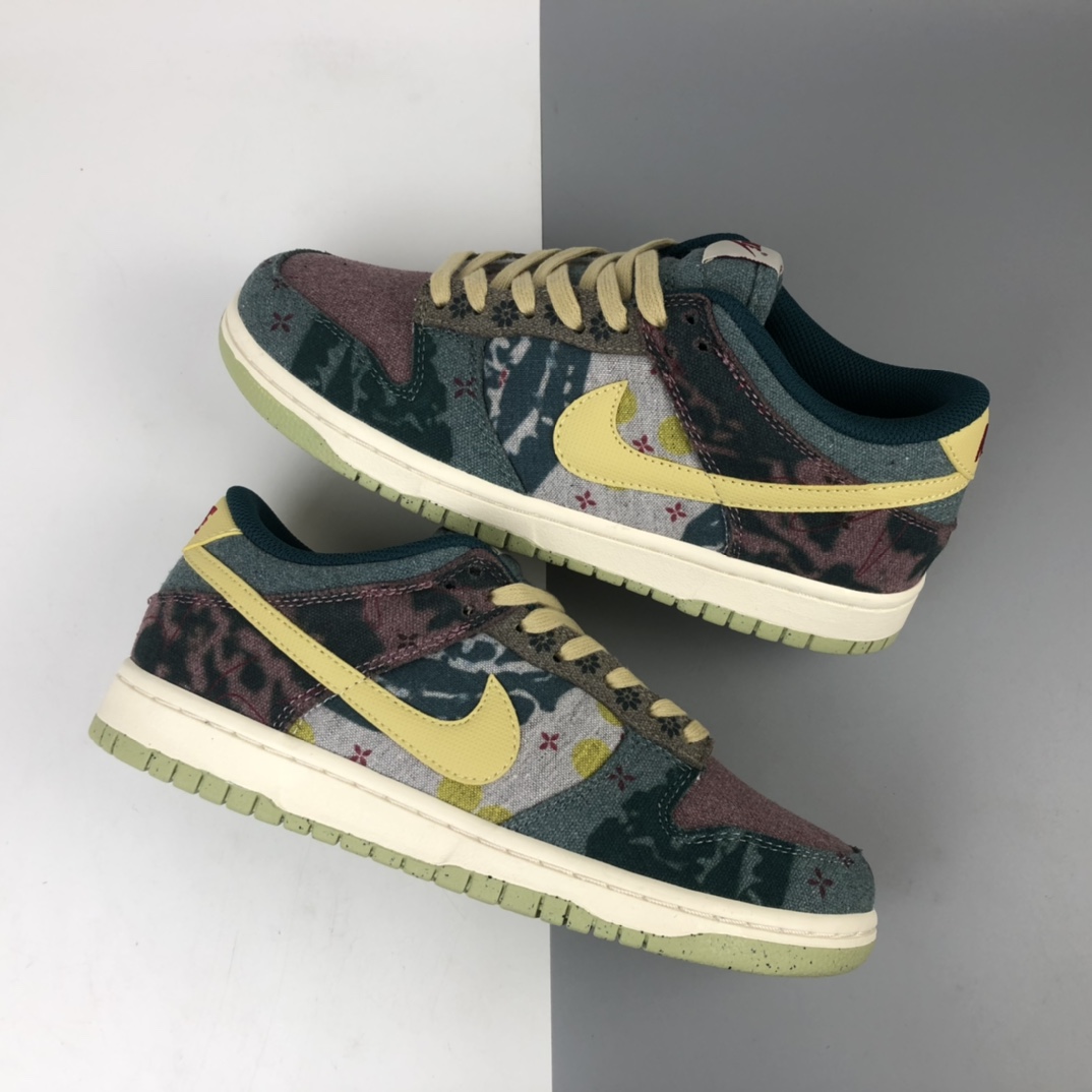280 Nike SB Dunk Low ”Lemon Wash”扣篮系列低帮休闲运动滑板板鞋“拼色扎染印花水洗”单宁拼接 CZ9747-900