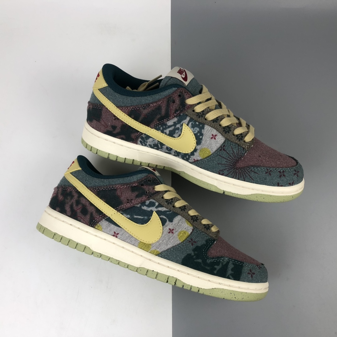 280 Nike SB Dunk Low ”Lemon Wash”扣篮系列低帮休闲运动滑板板鞋“拼色扎染印花水洗”单宁拼接 CZ9747-900