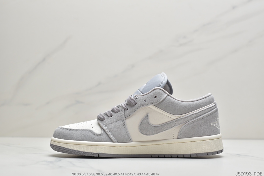 200 公司级耐克 Nike Air Jordan AJ1 Retro Jow Premium”Pale Ivory”“香芋粉紫白灰”AJ1低帮时尚休闲运动板鞋 AH7389-102