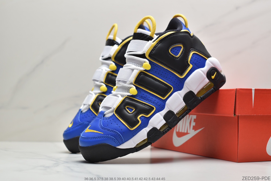 250 公司级耐克Nike WMNS Air More Uptempo GS”Barely Green0”皮蓬初代系列经典高街百搭休闲运动文化篮球鞋“蓝黑白”货号：DC7300-400