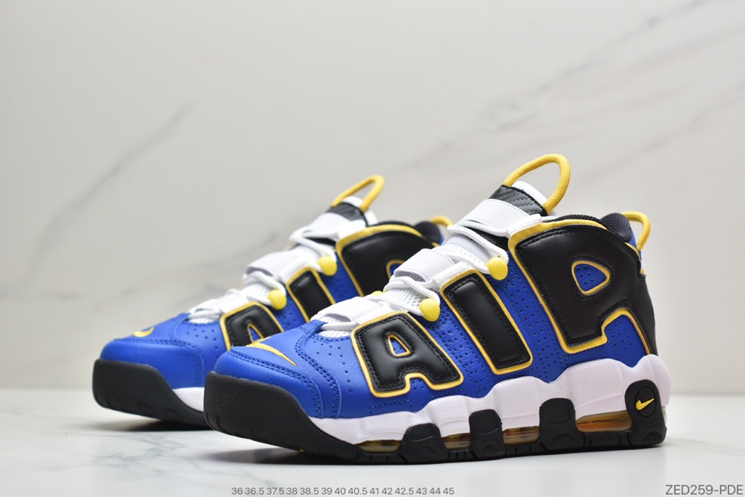250 公司级耐克Nike WMNS Air More Uptempo GS”Barely Green0”皮蓬初代系列经典高街百搭休闲运动文化篮球鞋“蓝黑白”货号：DC7300-400