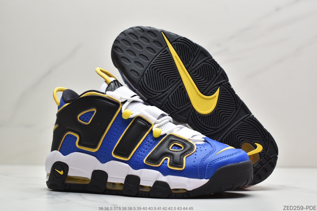 250 公司级耐克Nike WMNS Air More Uptempo GS”Barely Green0”皮蓬初代系列经典高街百搭休闲运动文化篮球鞋“蓝黑白”货号：DC7300-400