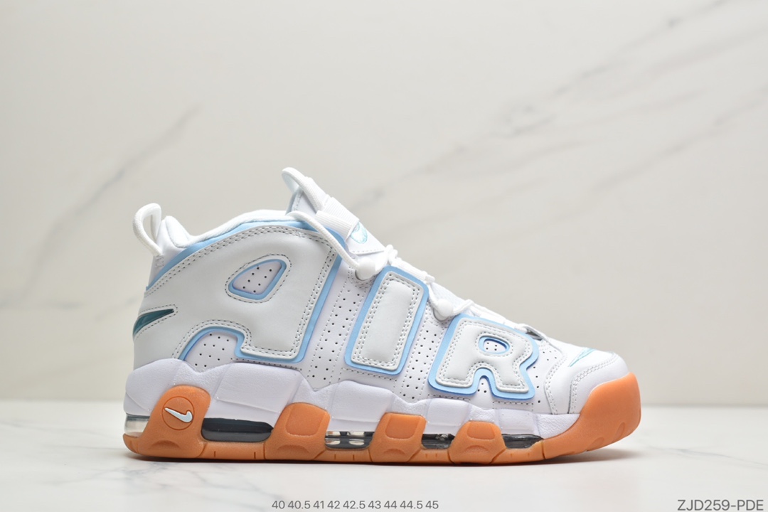 230 公司级耐克Nike Wmns Air More Uptempo White Aqua Gum 白薄荷 皮蓬经典高街百搭篮球鞋系列415082-107