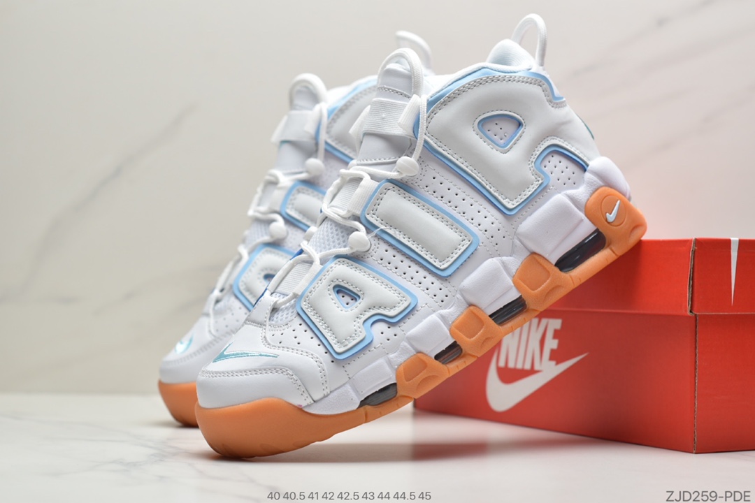 230 公司级耐克Nike Wmns Air More Uptempo White Aqua Gum 白薄荷 皮蓬经典高街百搭篮球鞋系列415082-107