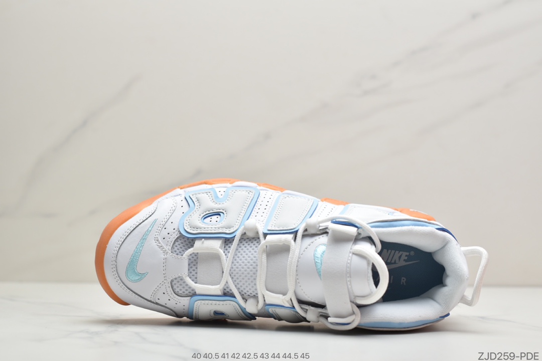 230 公司级耐克Nike Wmns Air More Uptempo White Aqua Gum 白薄荷 皮蓬经典高街百搭篮球鞋系列415082-107