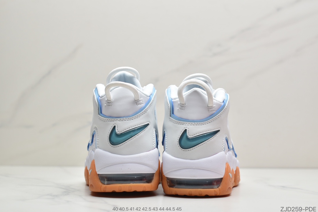 230 公司级耐克Nike Wmns Air More Uptempo White Aqua Gum 白薄荷 皮蓬经典高街百搭篮球鞋系列415082-107