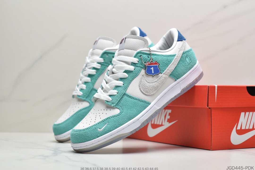 180 公司级耐克NK Dunk Road Sign L-1优选 涡轮绿/蒂夫尼蓝韩国品牌 CZ6501-101