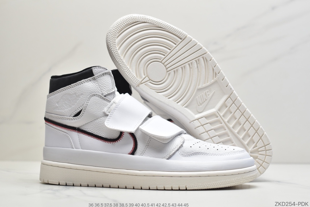 270 公司级 Air Jordan 1 Retro High Double Strap 'Black White'乔丹一代双魔术贴无鞋带高帮文化休闲运动百搭篮球鞋AQ7924-100