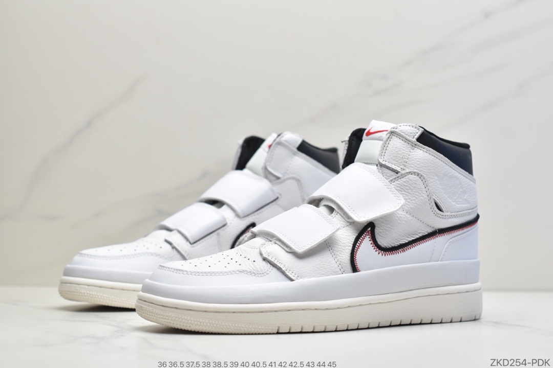 270 公司级 Air Jordan 1 Retro High Double Strap 'Black White'乔丹一代双魔术贴无鞋带高帮文化休闲运动百搭篮球鞋AQ7924-100