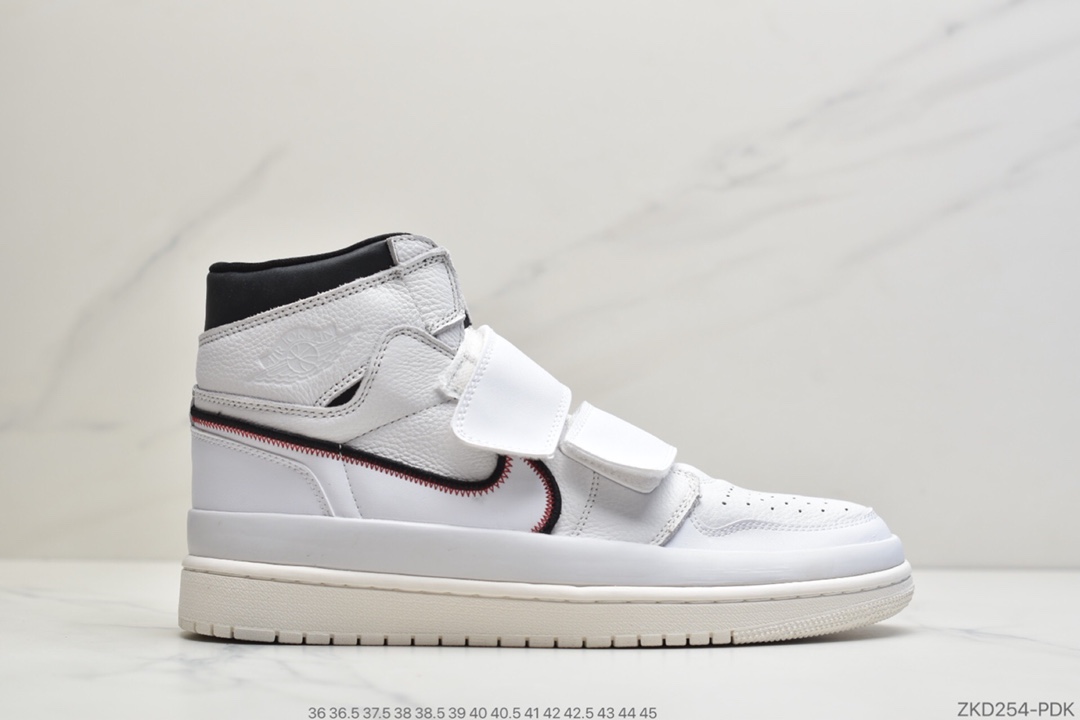 270 公司级 Air Jordan 1 Retro High Double Strap 'Black White'乔丹一代双魔术贴无鞋带高帮文化休闲运动百搭篮球鞋AQ7924-100