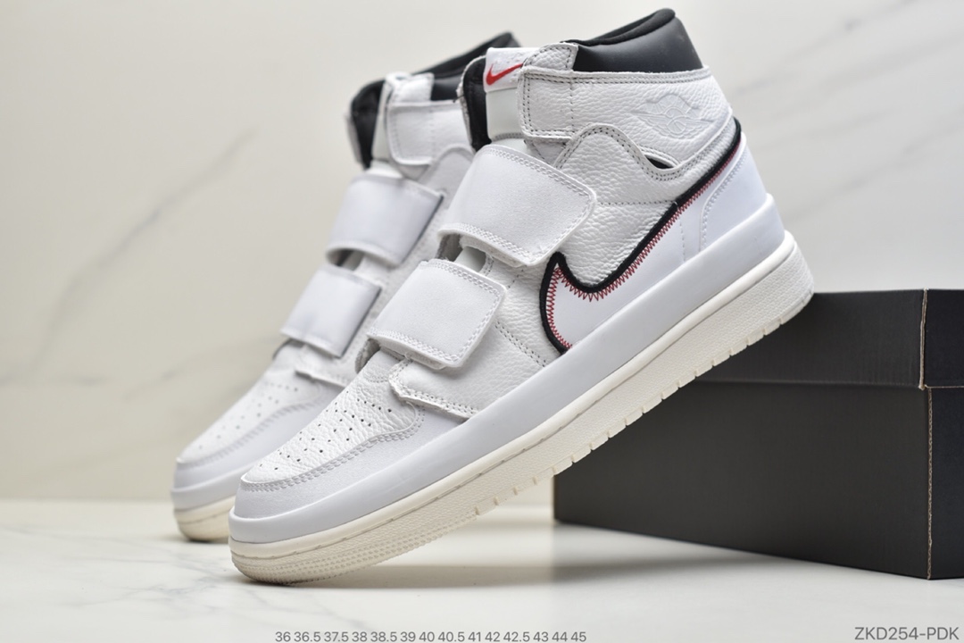 270 公司级 Air Jordan 1 Retro High Double Strap 'Black White'乔丹一代双魔术贴无鞋带高帮文化休闲运动百搭篮球鞋AQ7924-100