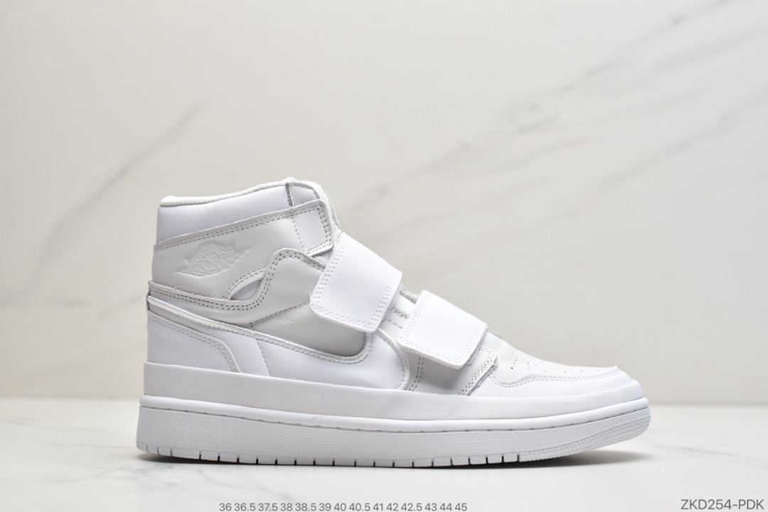 270 公司级 Air Jordan 1 Retro High Double Strap 'Black White'乔丹一代双魔术贴无鞋带高帮文化休闲运动百搭篮球鞋AQ7924-100