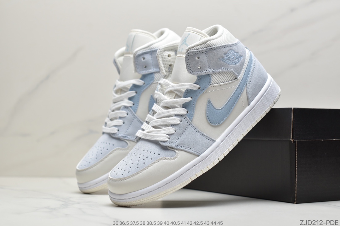 240 公司级Air Jordan 1 Mid AJ1中帮复古篮球鞋 全头层DA4666-100