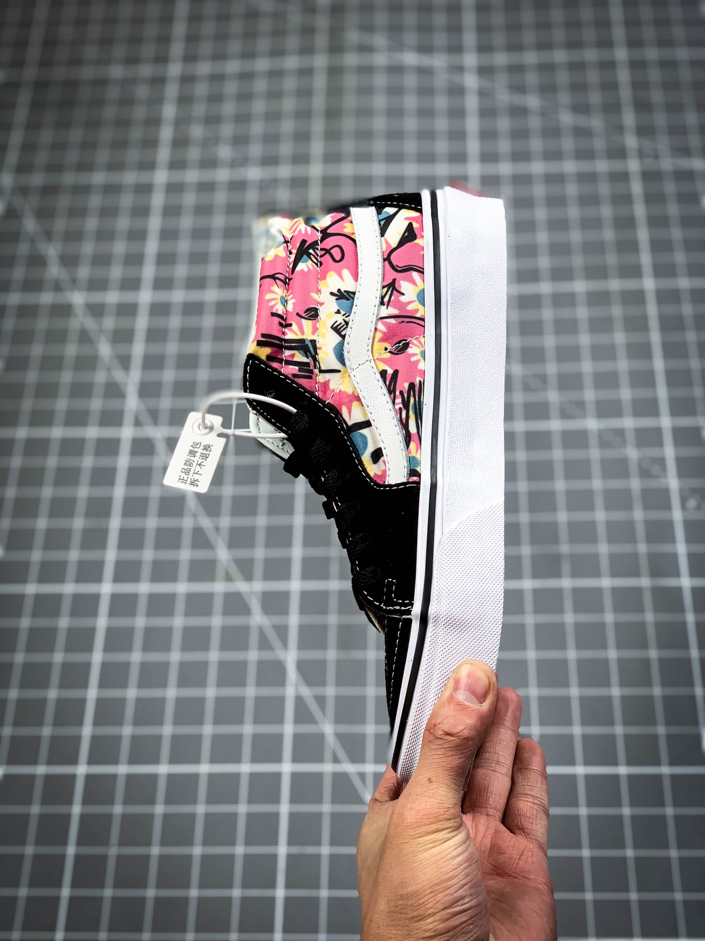 150 海外代购官网预售 Vans SK8-mid  中帮万斯复古印花涂鸦