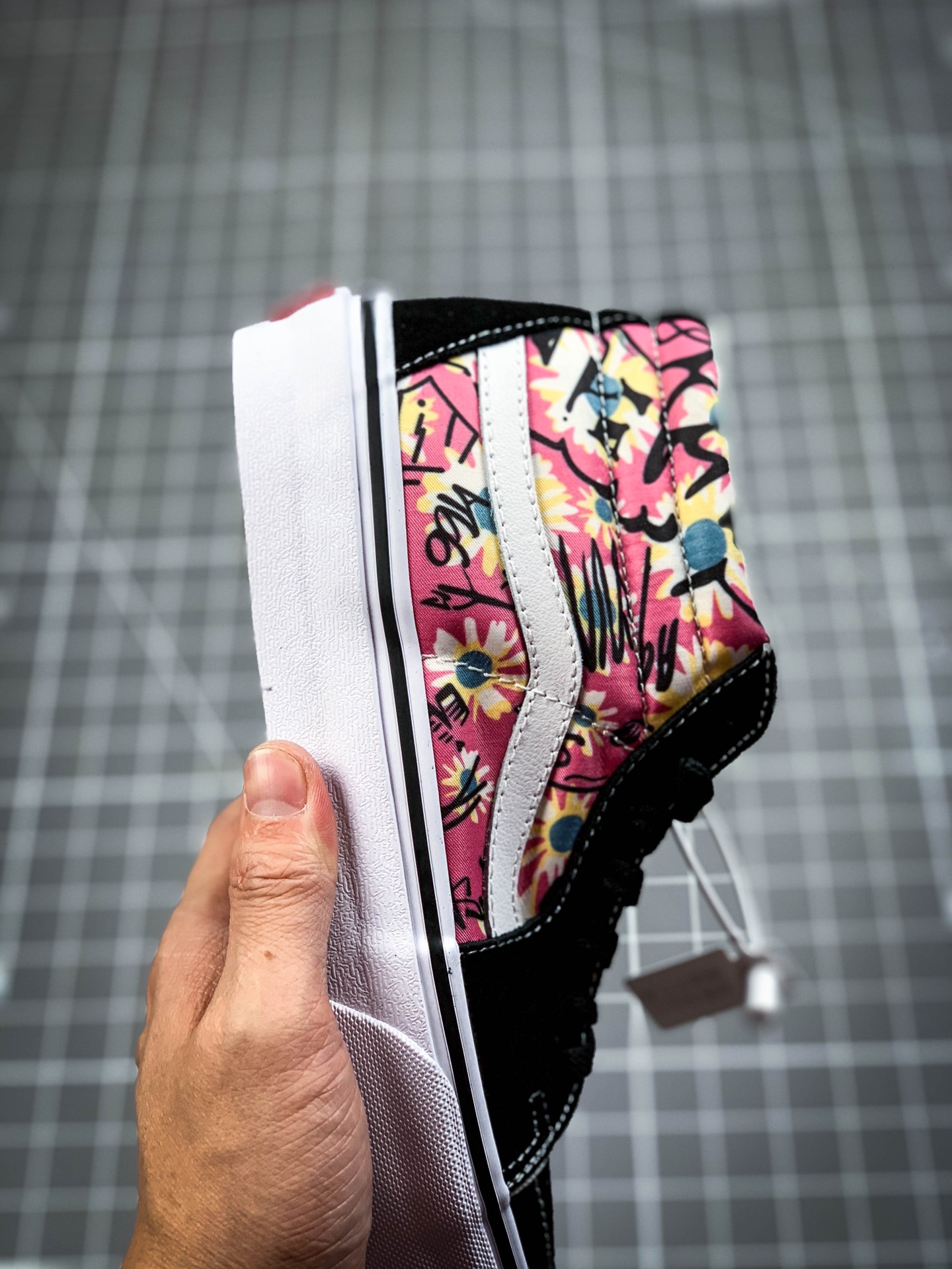 150 海外代购官网预售 Vans SK8-mid  中帮万斯复古印花涂鸦