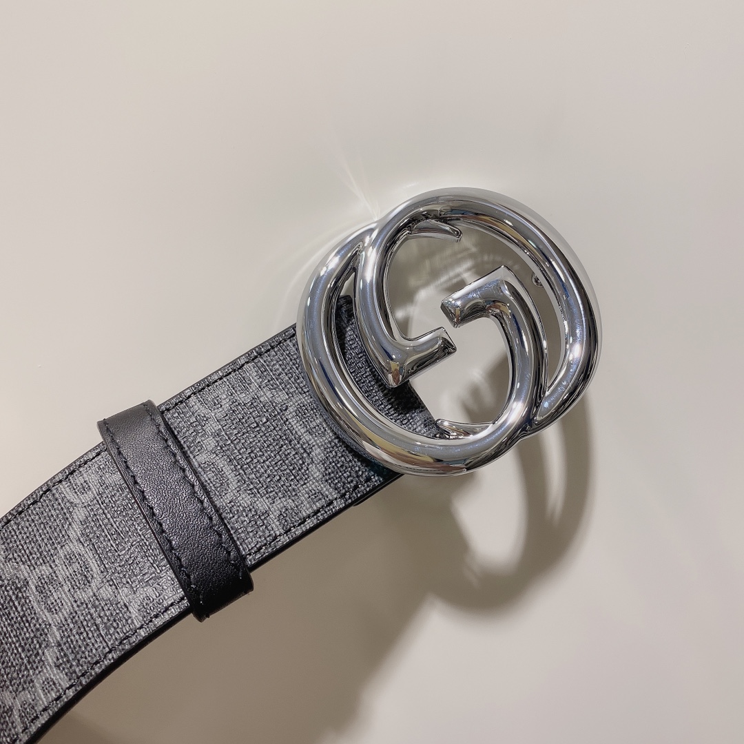 GUCCI古驰奢侈品男款双G带扣经典
