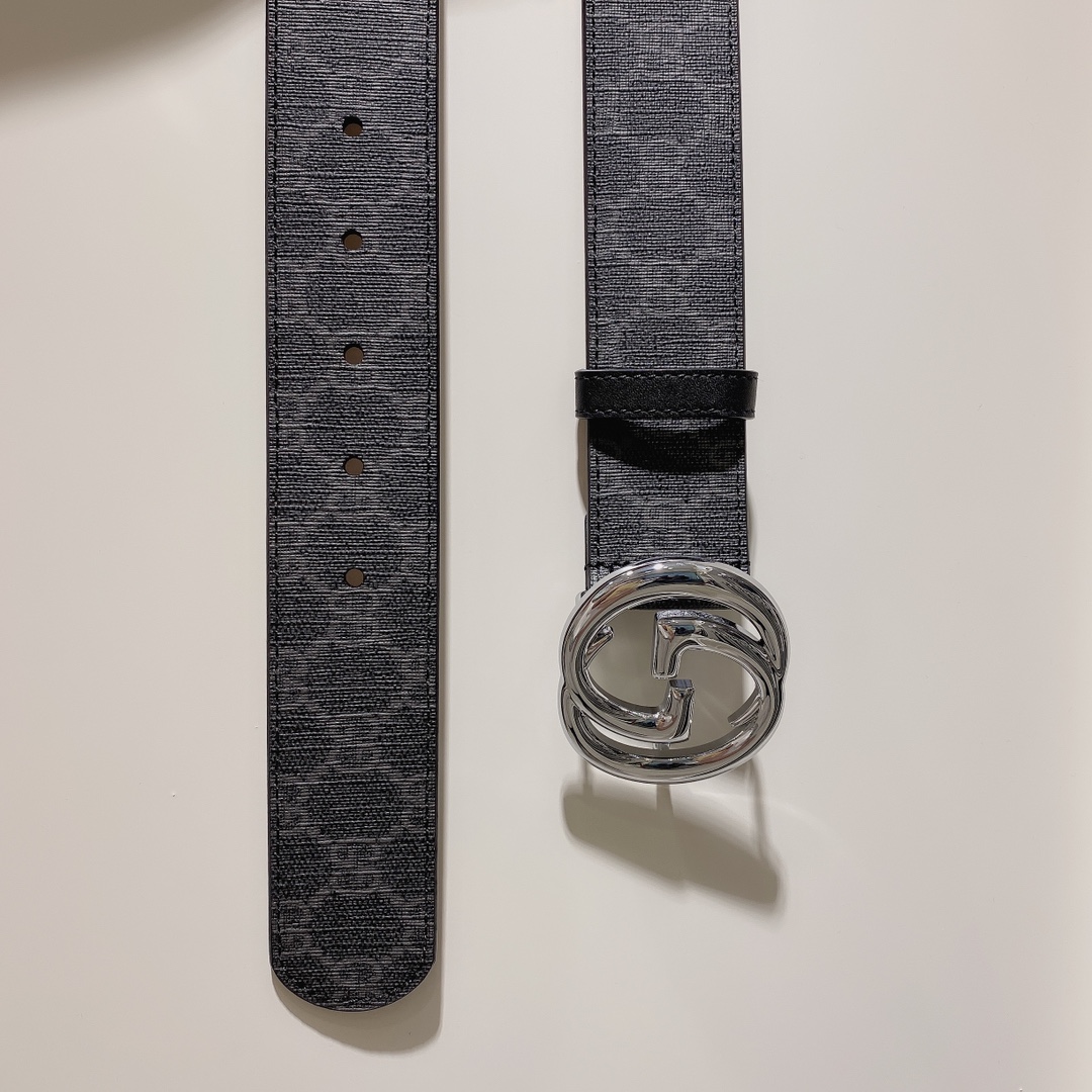 GUCCI古驰奢侈品男款双G带扣经典