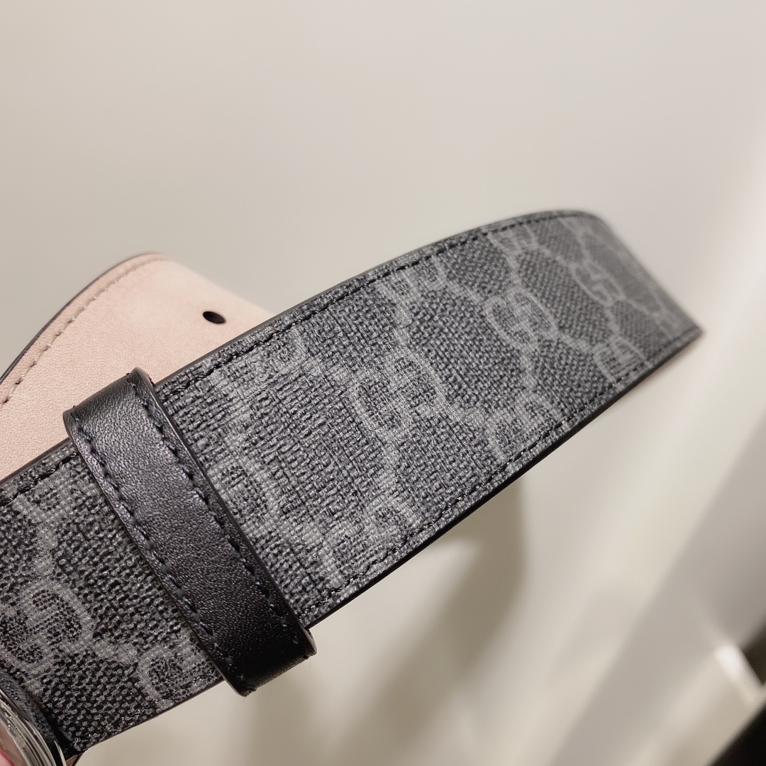 GUCCI古驰奢侈品男款双G带扣经典