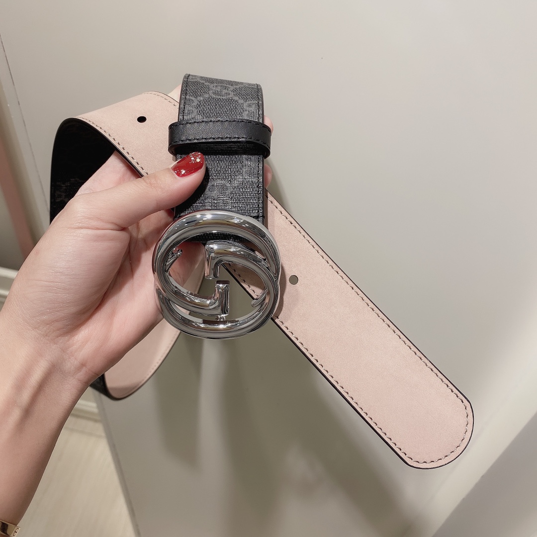 GUCCI古驰奢侈品男款双G带扣经典