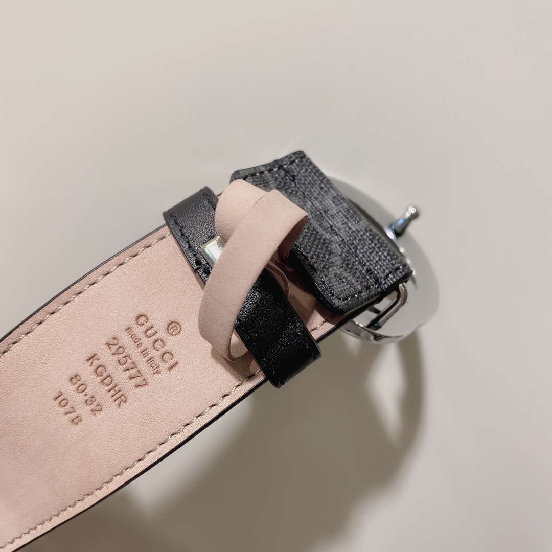 GUCCI古驰奢侈品男款双G带扣经典