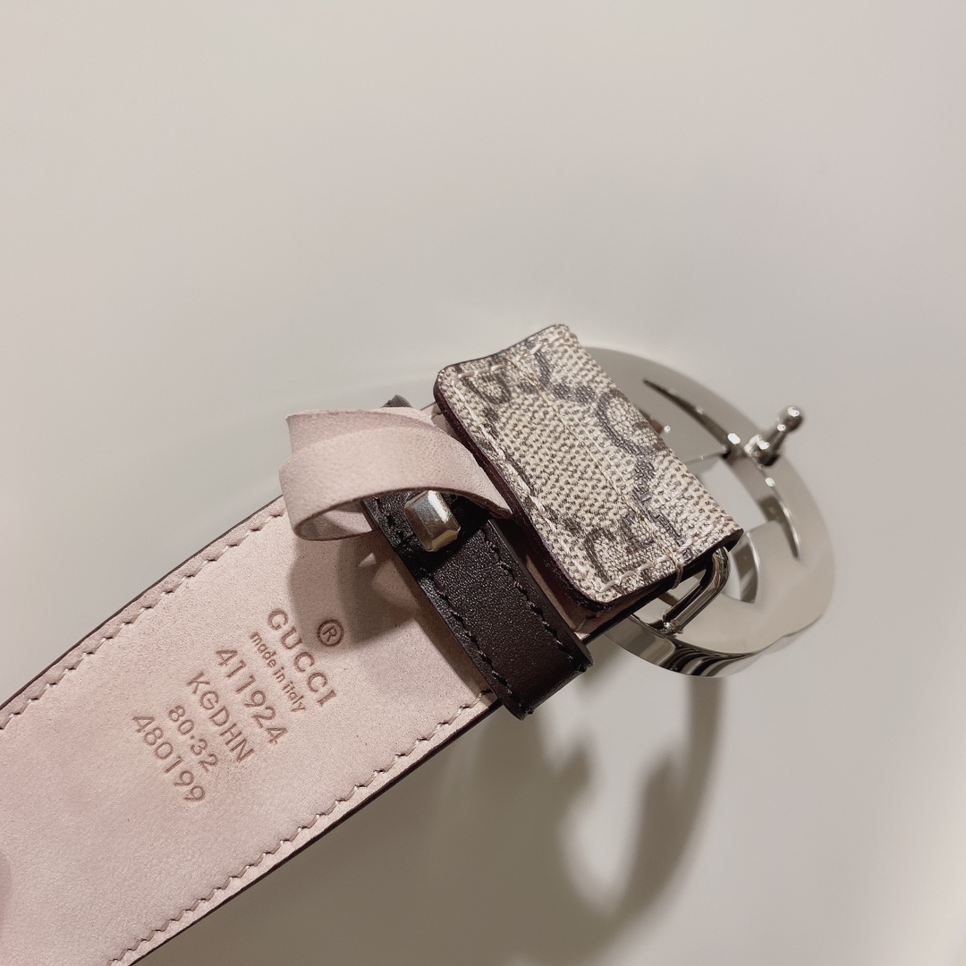 GUCCI古驰奢侈品男款双G带扣经典