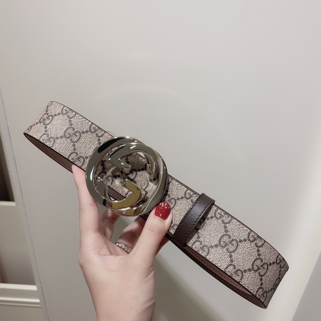 GUCCI古驰奢侈品男款双G带扣经典