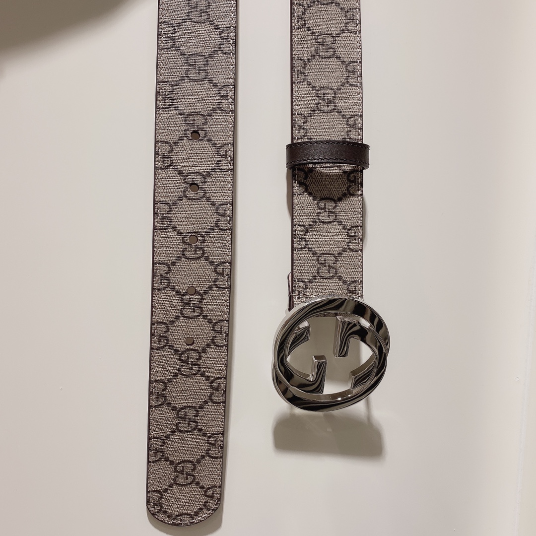 GUCCI古驰奢侈品男款双G带扣经典