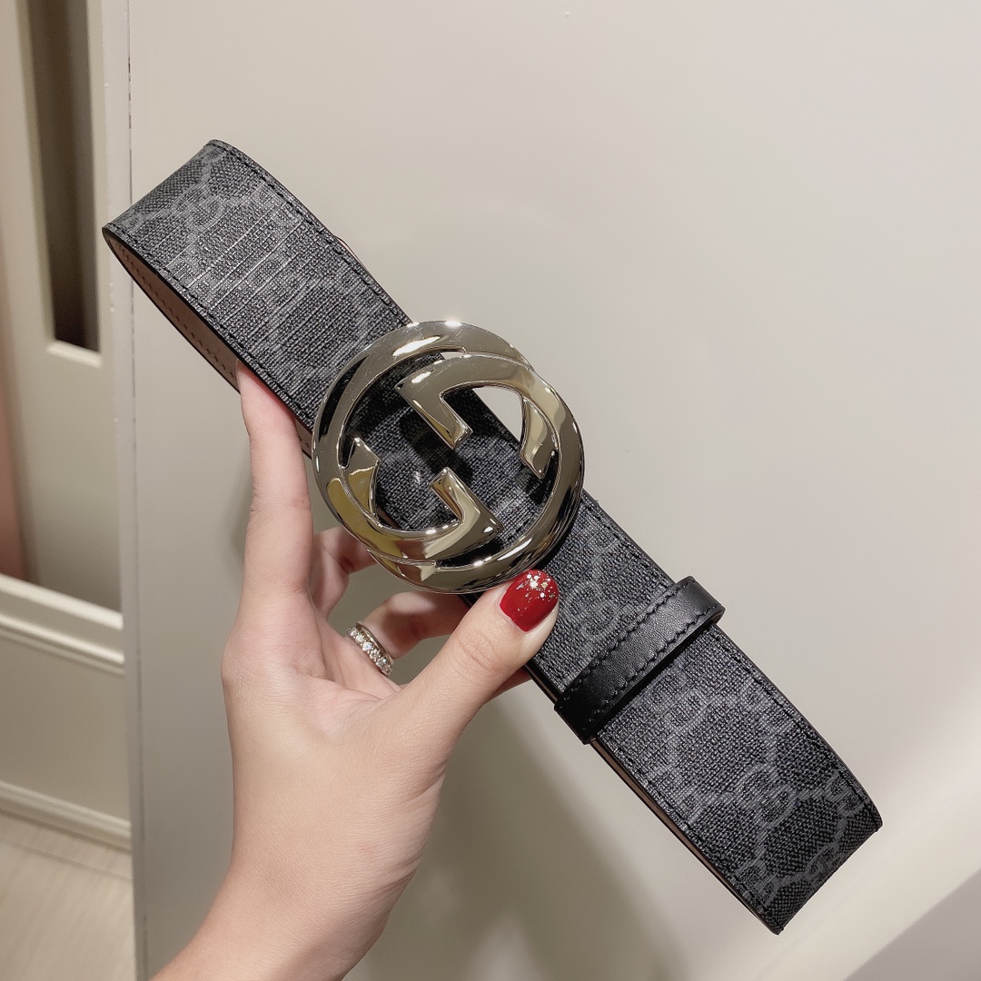 GUCCI古驰奢侈品男款双G带扣经典
