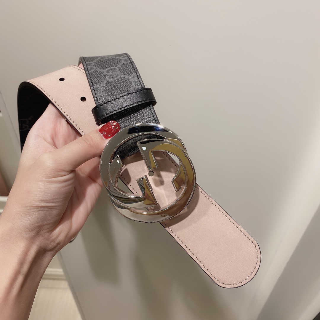 GUCCI古驰奢侈品男款双G带扣经典