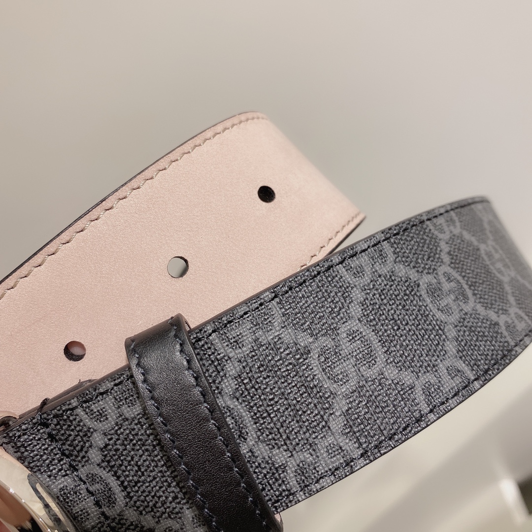 GUCCI古驰奢侈品男款双G带扣经典