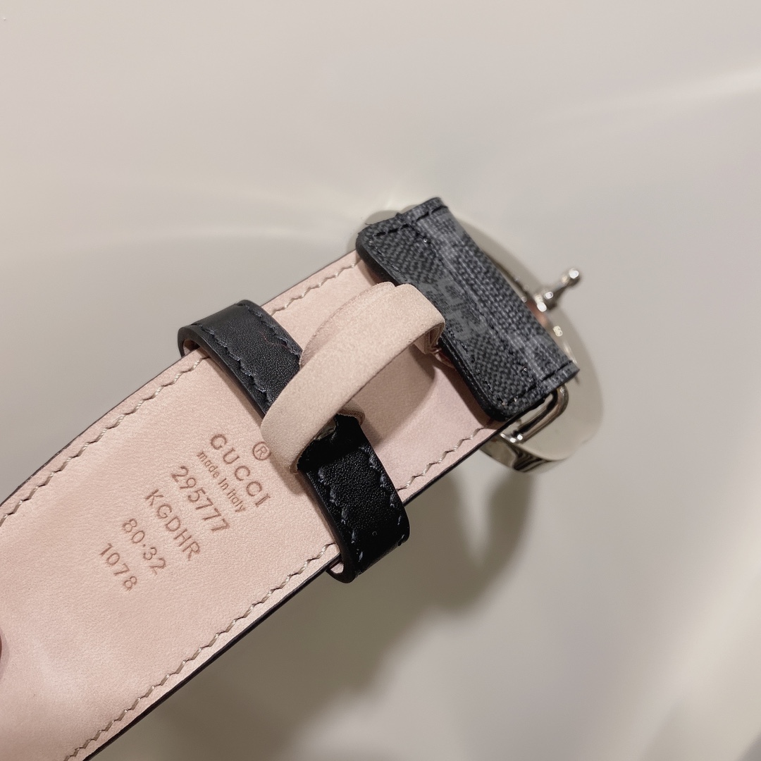 GUCCI古驰奢侈品男款双G带扣经典
