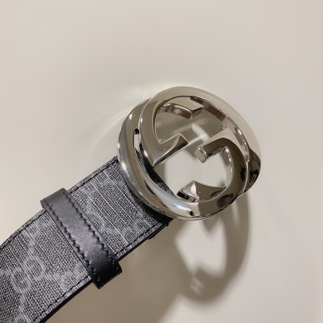 GUCCI古驰奢侈品男款双G带扣经典