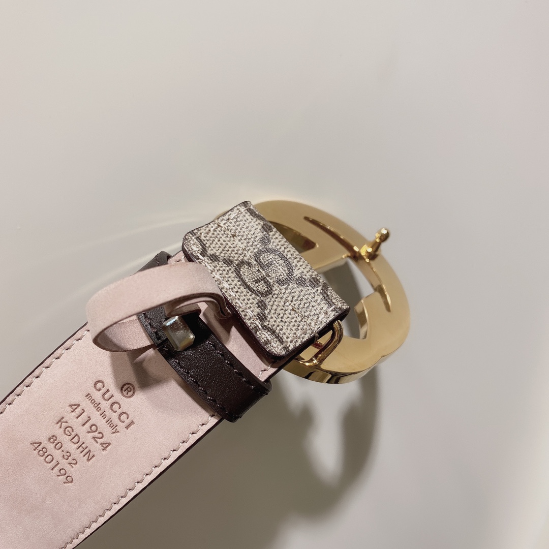 GUCCI古驰奢侈品男款双G带扣经典