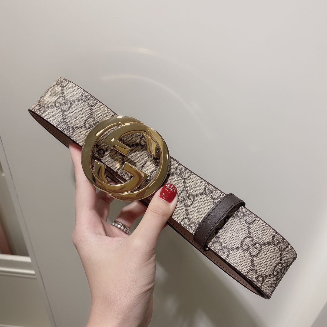 GUCCI古驰奢侈品男款双G带扣经典
