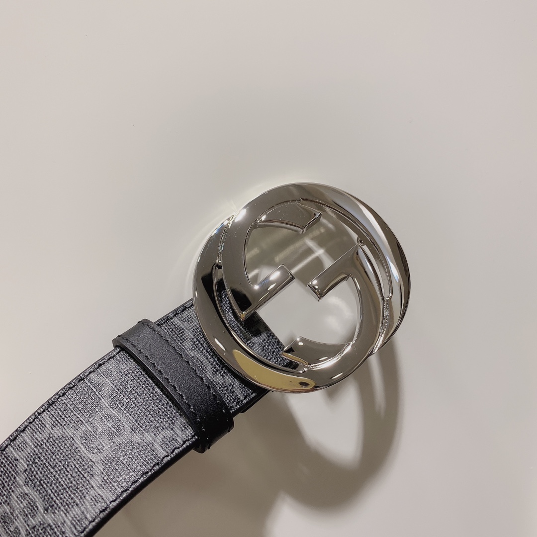 GUCCI古驰奢侈品男款双G带扣经典