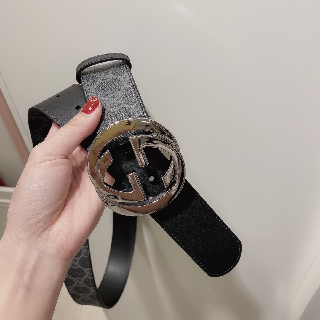 GUCCI古驰奢侈品男款双G带扣经典