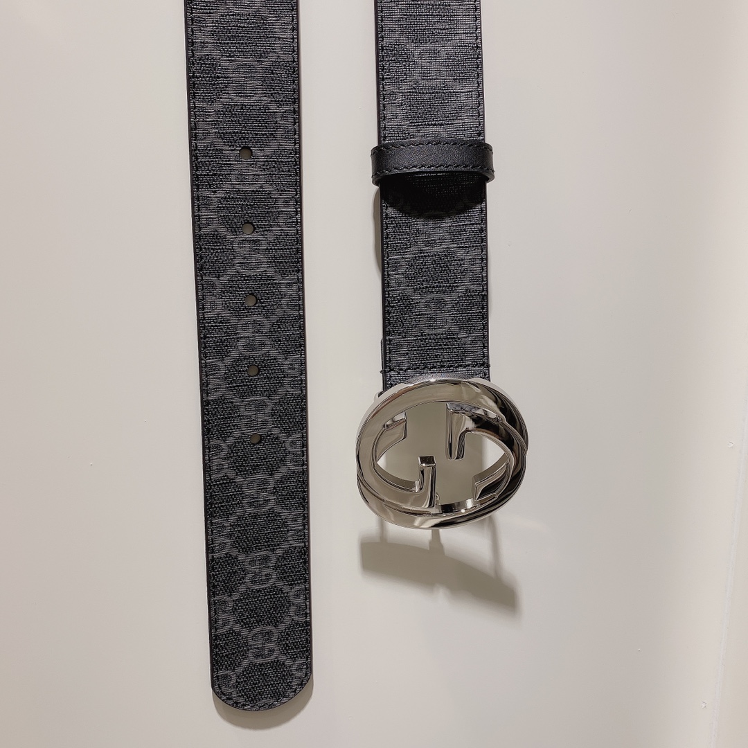 GUCCI古驰奢侈品男款双G带扣经典