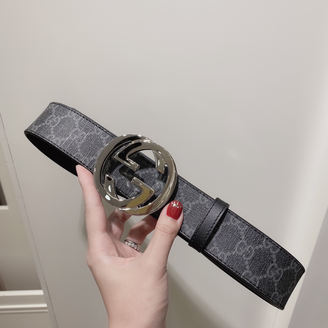 GUCCI古驰奢侈品男款双G带扣经典