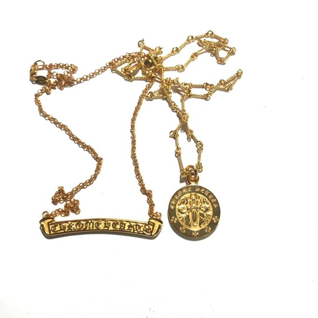 Chrome Hearts 开版 认准独家拍摄 (MZ)【新品上架】𝐂𝐡𝐫𝐨𝐦𝐞 𝐡𝐞𝐚𝐫𝐭𝐬22k克罗心圆牌天使链