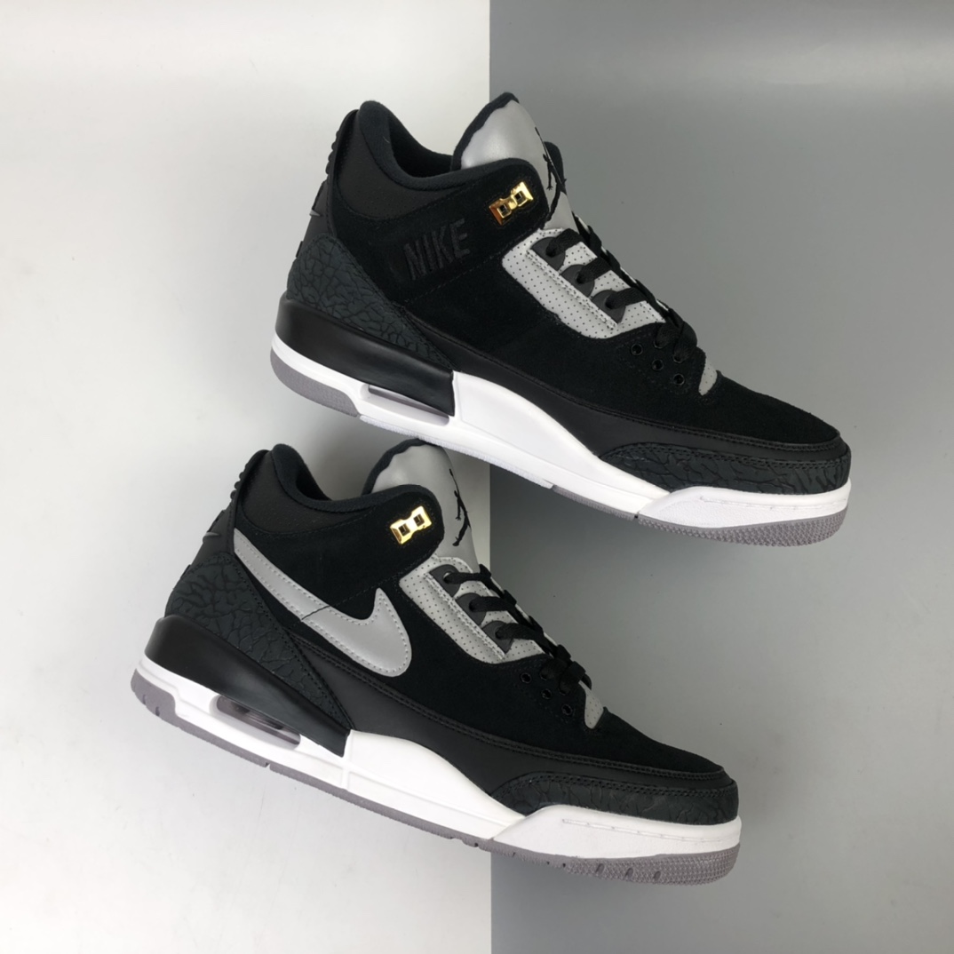 380 Air Jordan 3 Retro Tinker AJ3 乔3反光黑水泥 CK4348-007