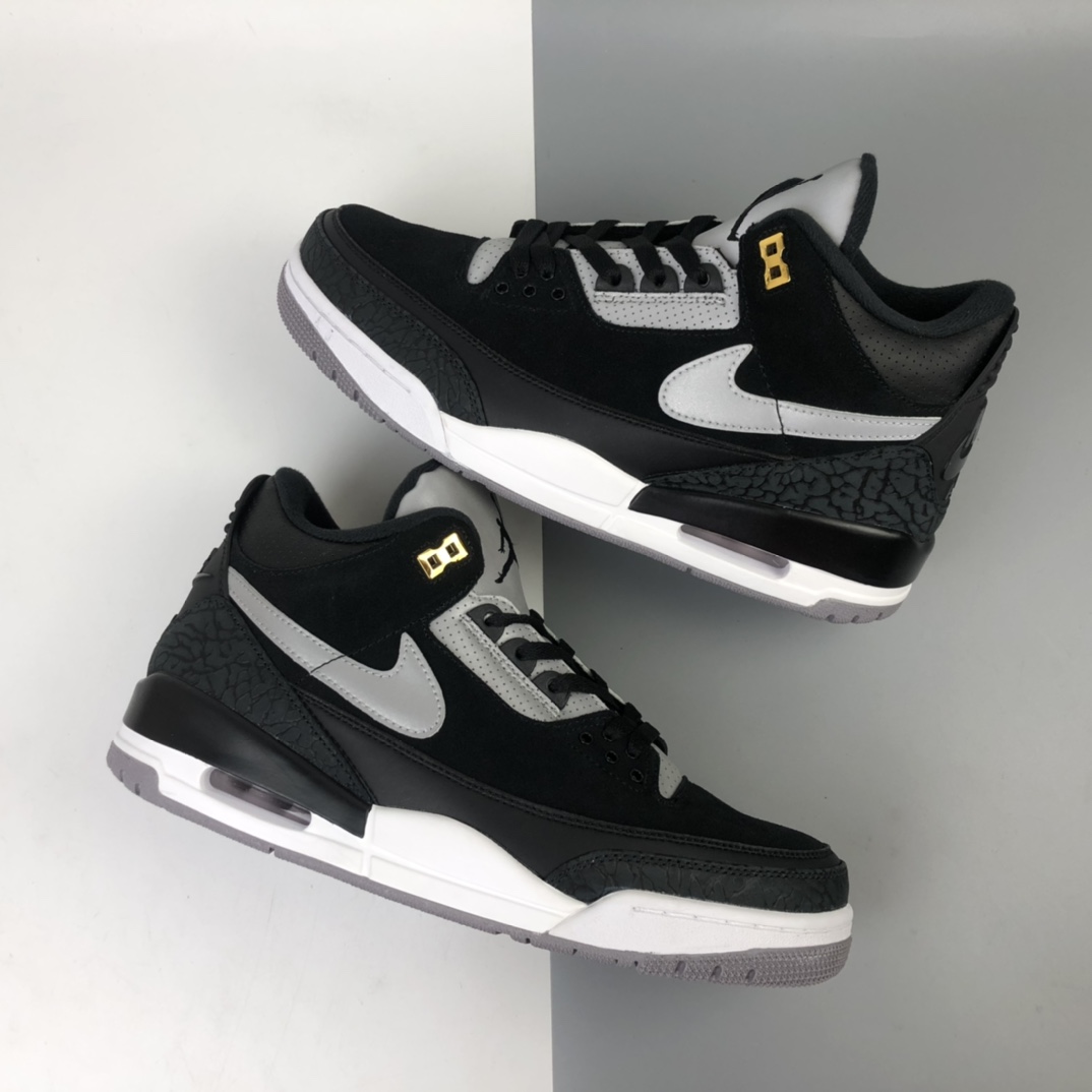380 Air Jordan 3 Retro Tinker AJ3 乔3反光黑水泥 CK4348-007