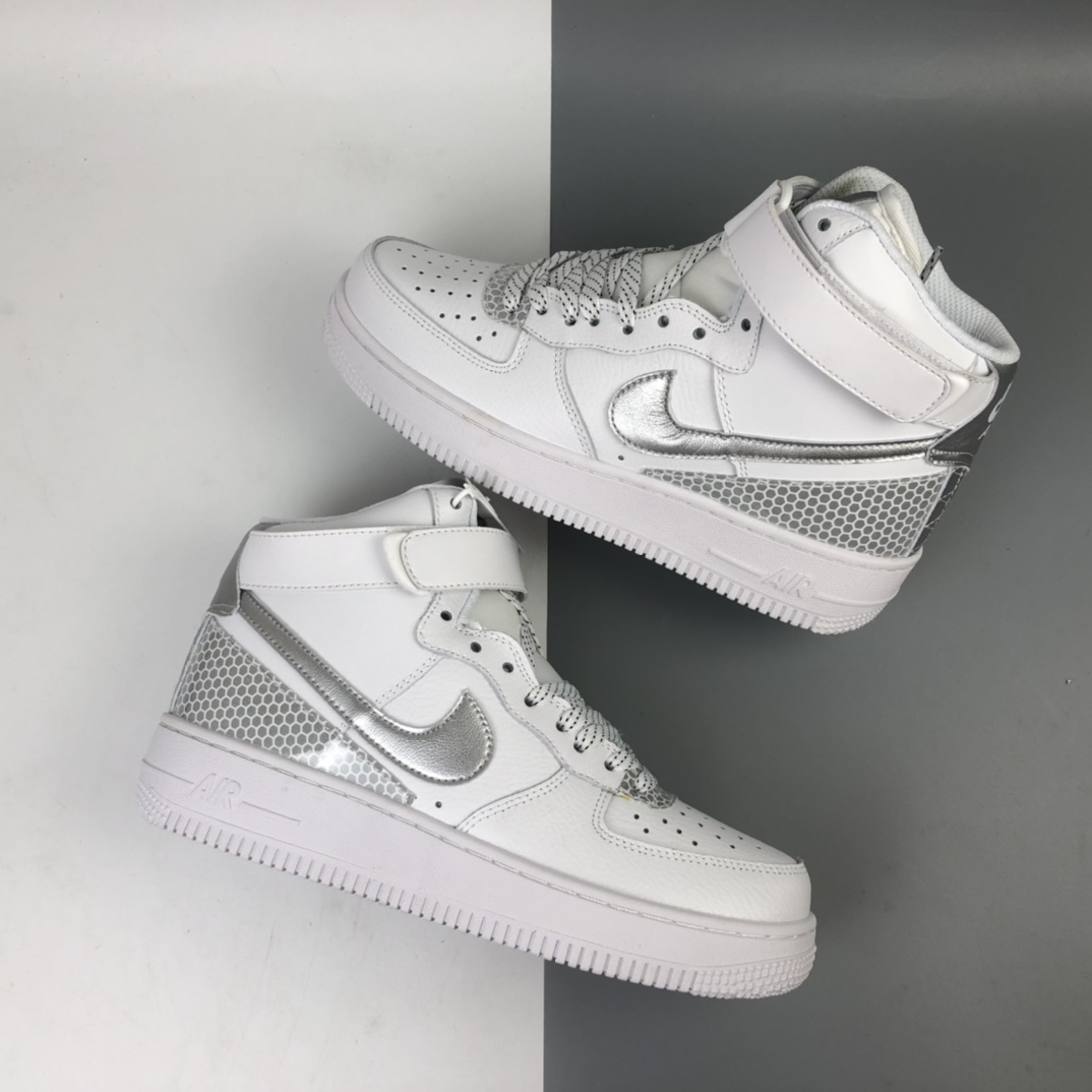 240 Nike Air Force 1 '07 QS All Star”City Of Dreams” 空军高帮经典百搭休闲运动板鞋“拼接皮革”3M反光 CU4159-100