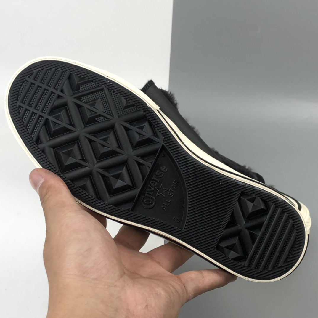 150 加绒款 Converse Chuck 70s 匡威黑白皮面高帮休闲板鞋 569516C