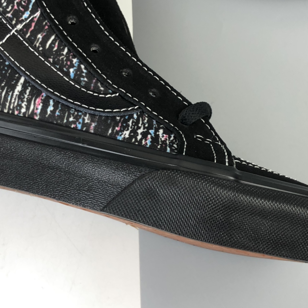 160 Vans Vault OG SK8-Hi Lx 全黑雪花点麂皮帆布复古休闲板鞋 VN0A4BVB2SW