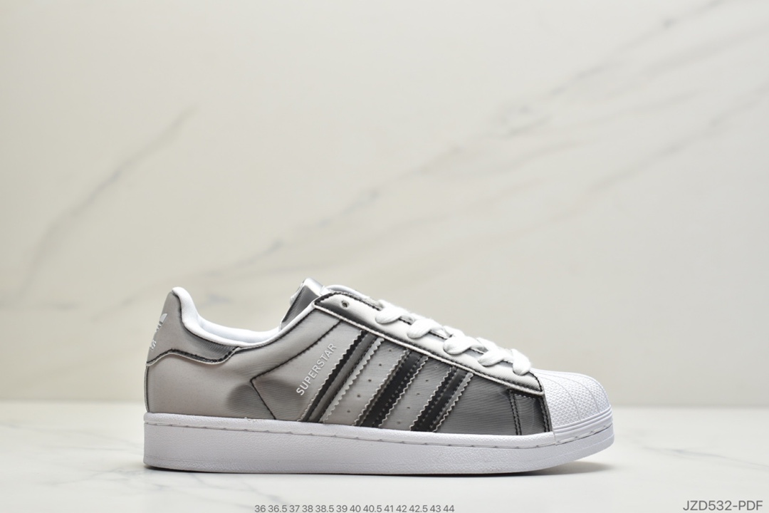 140 公司级Adidas三叶草Superstar贝壳头头层皮软蓝 AF5666