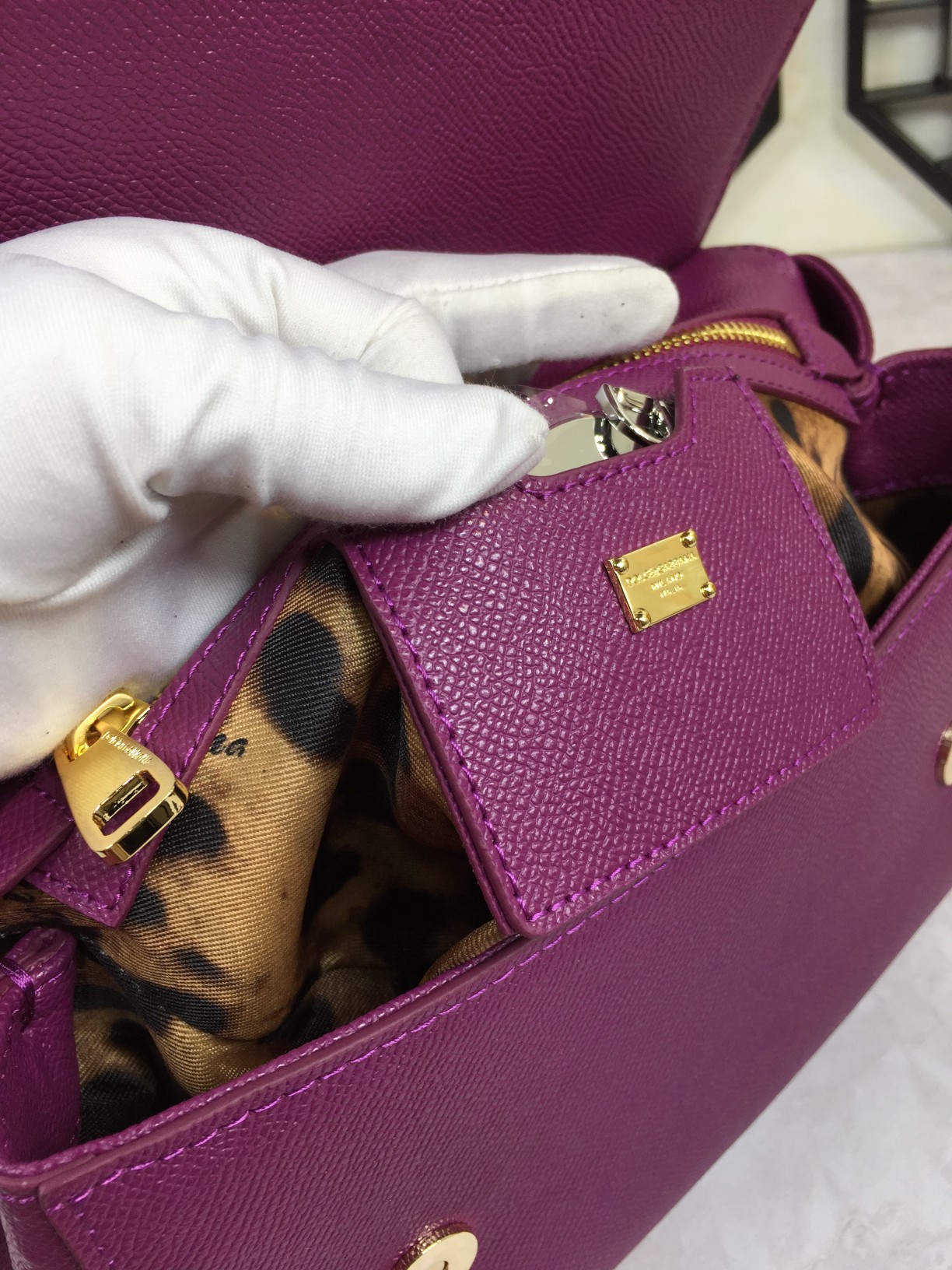 Luxury Platinum Gift Bags with Imported Palm-Grained Pelts and Original Hardware - 图片 8