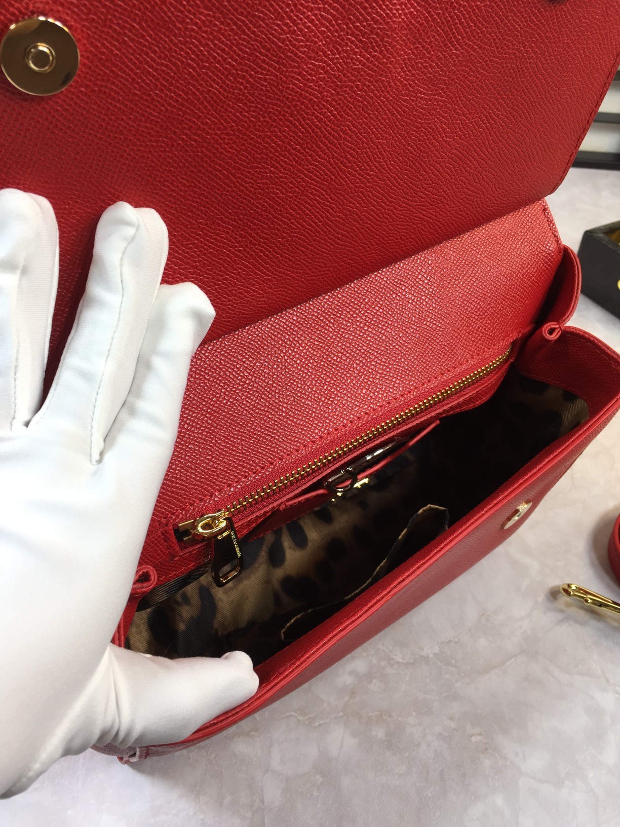 Luxurious Platinum Gift Bags with Imported Palm-Grained Pelts and Original Hardware - 图片 8